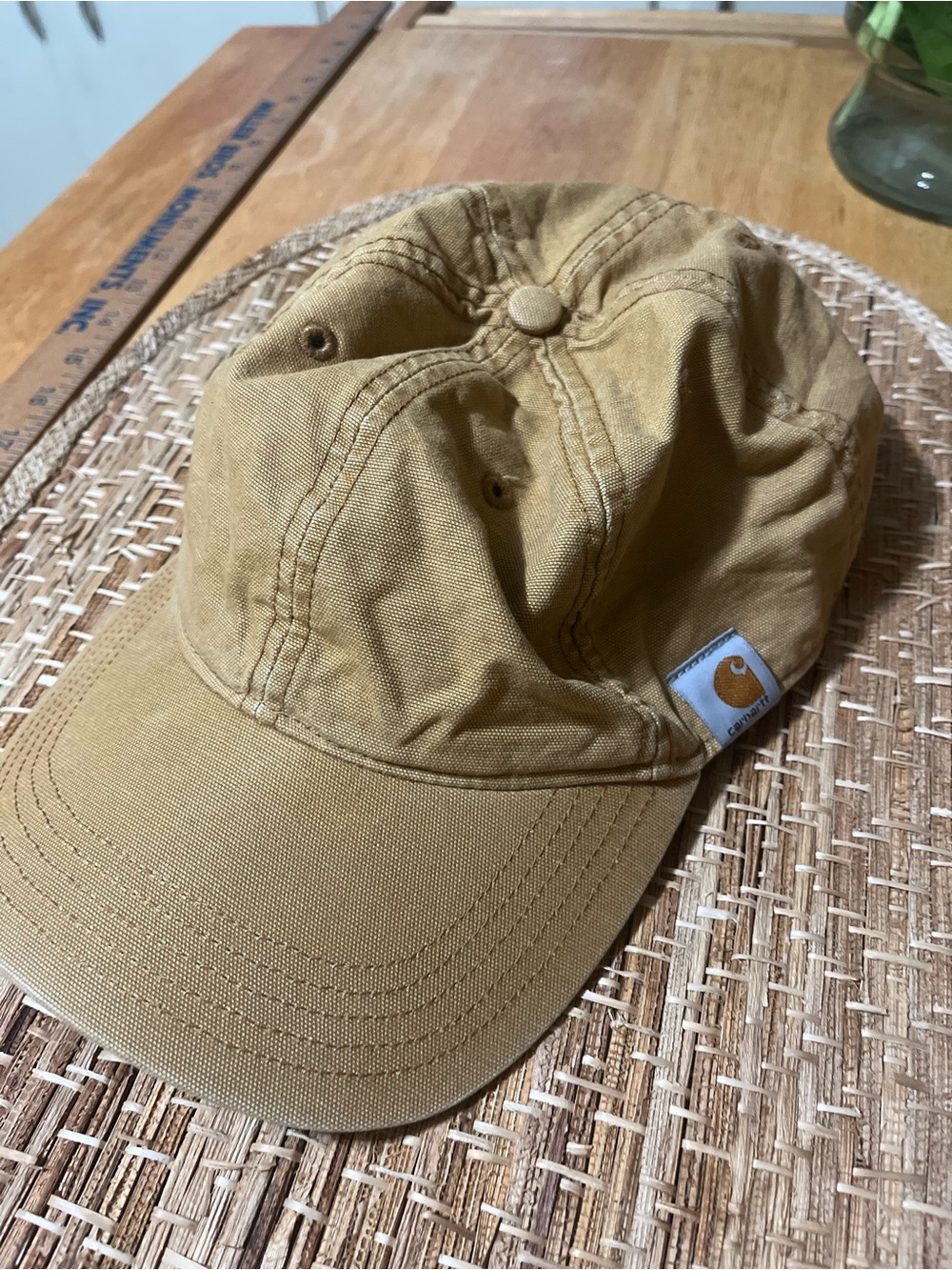 Carhartt Kids' Brown Tan Canvas Cap with Logo Tab